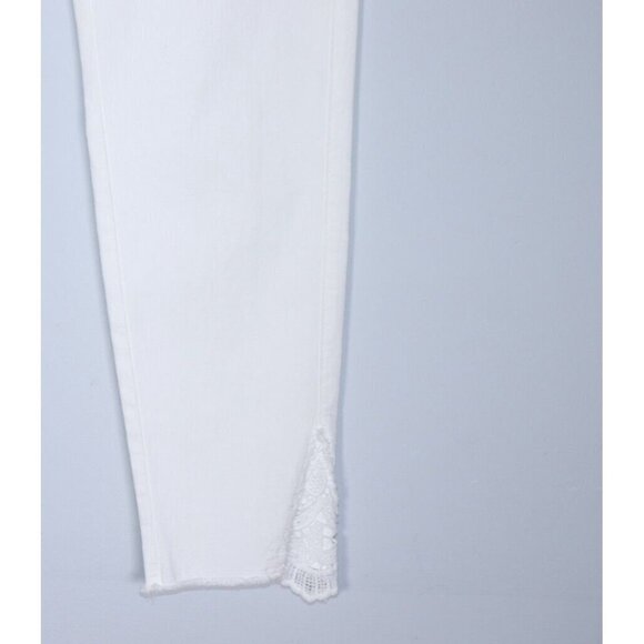 Raffaello Rossi Women's US8 White Nenja 7/8 Lace Jean Stretch Ankle Denim $295 - Picture 6 of 9